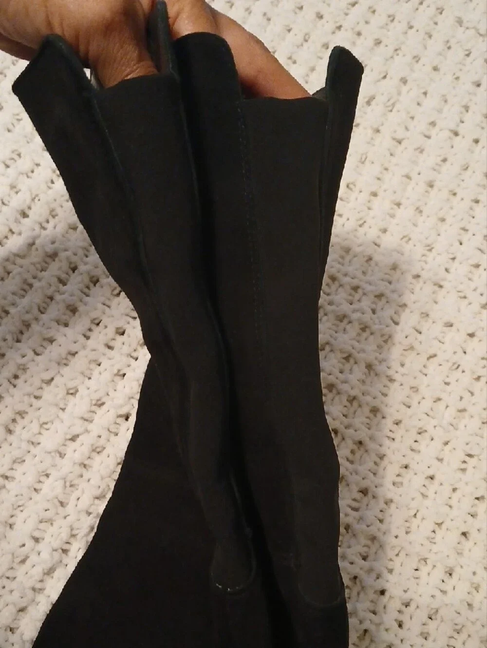 Stuart Weitzman Black Over-the-Knee Block Heel Boots